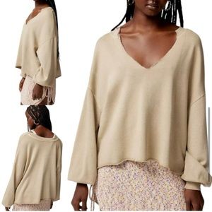 URBAN OUTFITTERS OUT FROM UNDER NOTCH NECK SWEATSHIRT